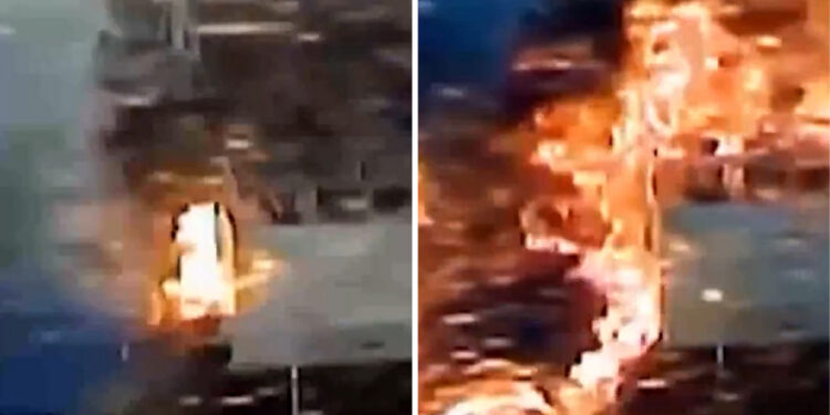 Συγκλονιστικό βίντεο από τη σύγκρουση πλοίων και την έκρηξη που ακολούθησε – Δεξαμενόπλοιο εμβολίζεται από πλοίο μεταφοράς εμπορευματοκιβωτίων