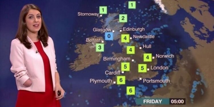 O πρώτος άνθρωπος με εμφανή αναπηρία που παρουσίασε δελτίο καιρού στην τηλεόραση