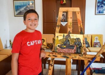 Αγιογράφος… από κούνια, μόλις 11 χρονών – Έχει δημιουργήσει ήδη πάνω από 200 έργα