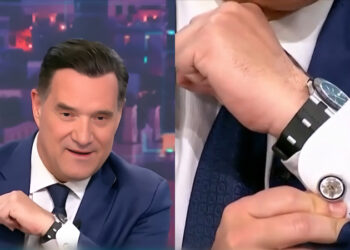 Alldaynews.gr Αδωνις Γεωργιάδης για τα μανικετόκουμπα με το εθνόσημο των ΗΠΑ: «Σκέφτηκα, “Όταν πας να συναντήσεις τον δράκουλα, δε βάζεις σταυρό;”. Εκεί θα ήταν πολλοί κομμουνιστές μαζεμένοι, είπα να βάλω το εθνόσημο των ΗΠΑ, να έχω προστασία»