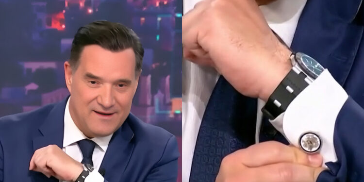 Αδωνις Γεωργιάδης για τα μανικετόκουμπα με το εθνόσημο των ΗΠΑ: «Σκέφτηκα, “Όταν πας να συναντήσεις τον δράκουλα, δε βάζεις σταυρό;”. Εκεί θα ήταν πολλοί κομμουνιστές μαζεμένοι, είπα να βάλω το εθνόσημο των ΗΠΑ, να έχω προστασία»