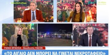 Ράνια Θρασκιά για Χίο: «Το Αιγαίο δεν μπορεί να γίνεται νεκροταφείο»