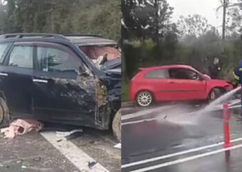 Τραγωδία: Σοκαριστικό τροχαίο με έναν νεκρό και τρεις τραυματίες – Σμπαραλιάστηκαν τα αυτοκίνητα (video)