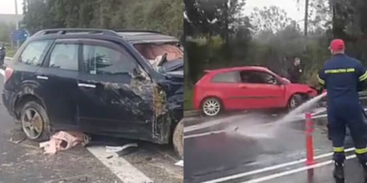 Τραγωδία: Σοκαριστικό τροχαίο με έναν νεκρό και τρεις τραυματίες – Σμπαραλιάστηκαν τα αυτοκίνητα (video)