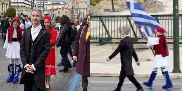 Παρέλαση 25ης Μαρτίου: Μαθητής παρέλασε ντυμένος Καποδίστριας