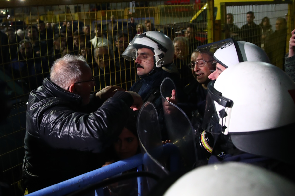 Διαμαρτυρία αγροτών και κτηνοτρόφων στα εγκαίνια της 31ης έκθεσης Agrotica, στην Θεσσαλονίκη