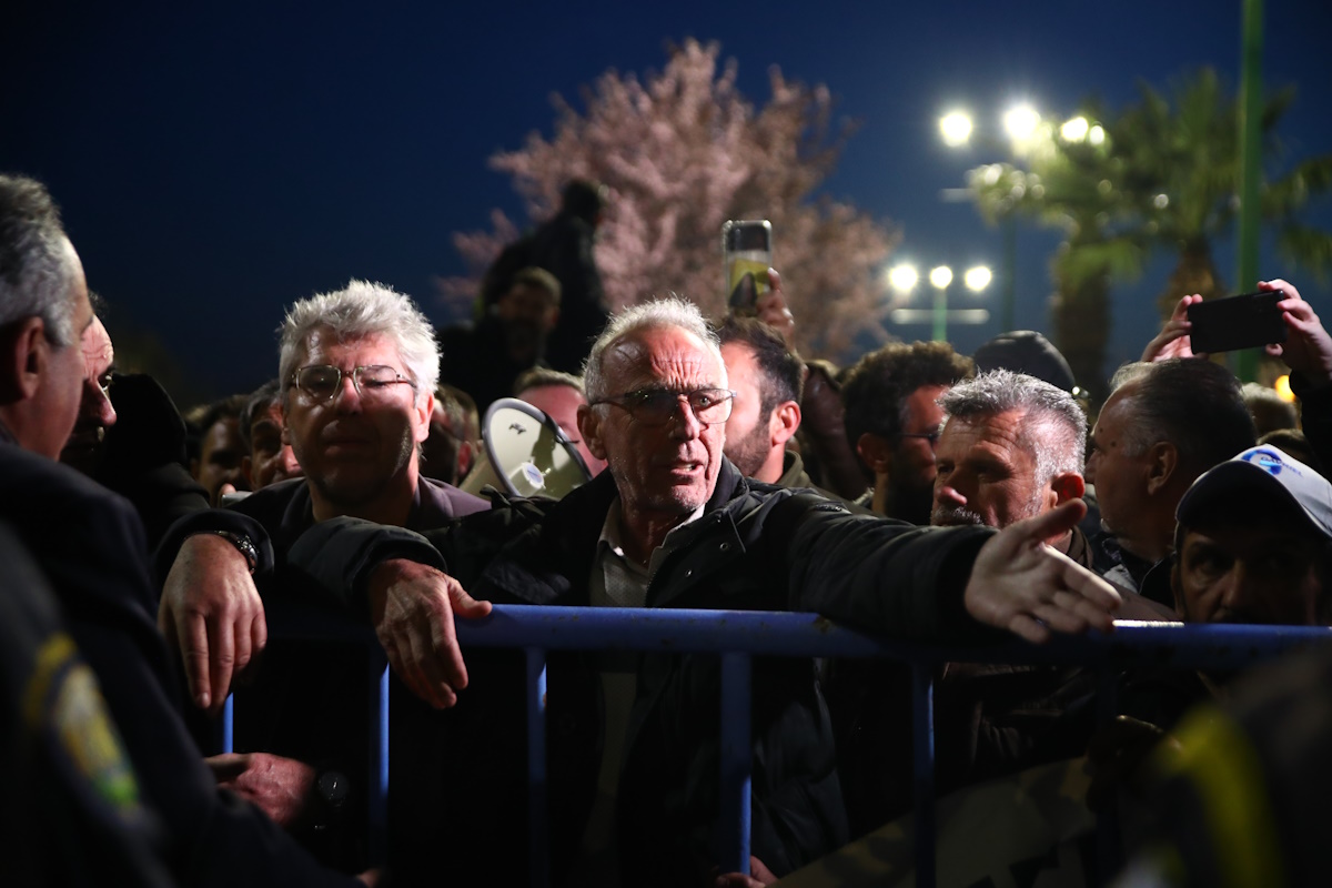 Διαμαρτυρία αγροτών και κτηνοτρόφων στα εγκαίνια της 31ης έκθεσης Agrotica, στην Θεσσαλονίκη