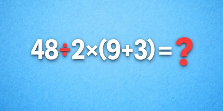 Alldaynews.gr Πόσο κάνει 48:2×(9+3); Φαίνεται εύκολο, αλλά δεν είναι: Το λάθος που κάνουν όλοι