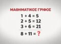 Τεστ Μαθηματικών: Μόνο 1 στους 1.000 μπορεί να το λύσει