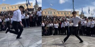 Alldaynews.gr Το ζεϊμπέκικο στο Σύνταγμα από τον λεβέντη μαθητή που έγινε viral