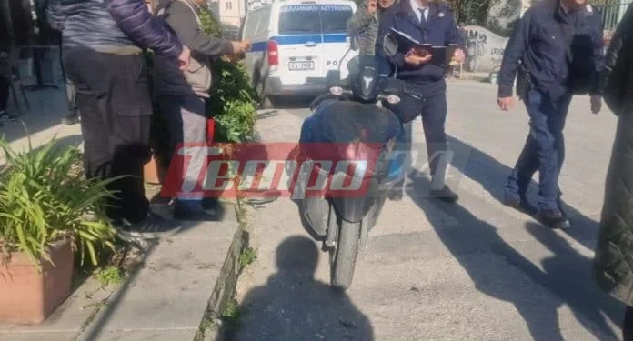 Απίστευτο τροχαίο στην Πάτρα: Αυτοκίνητο χτύπησε πεζή – εκσφενδονίστηκε σε μηχανάκι και κατέληξε σε γλάστρες