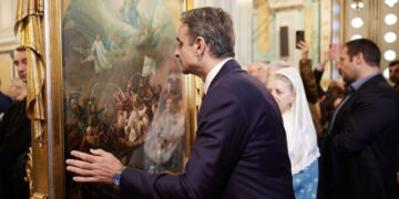 Ο δήμος Μεσολογγίου για τον ασπασμό του πίνακα του Βρυζάκη από τον πρωθυπουργό Κυριάκο Μητσοτάκη