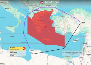 Η ασυνήθιστη πτήση τουρκικού Airbus A400M προς Λιβύη: Έκανε 700 επιπλέον χιλιόμετρα για να μην μπει στο FIR Αθηνών