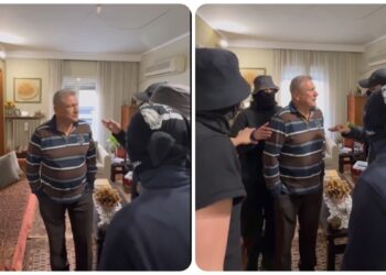 Ο Ρουβίκωνας σε σπίτι γιατρού που λένε πως παίρνει φακελάκια (video)