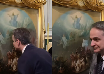 Ο πρωθυπουργός Κυριάκος Μητσοτάκης φιλάει την “Έξοδο του Μεσολογγίου” του Θεόδωρου Βρυζάκη. Σωστό ή γκάφα;