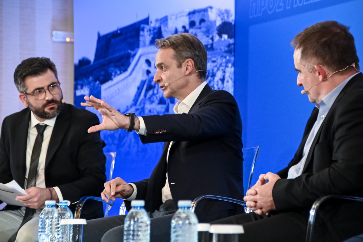 Ο Κυριάκος Μητσοτάκης στο Ναύπλιο