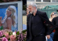 Χέρι χέρι με την κόρη του ο Τραϊανός Δέλλας στην κηδεία της Γωγώς Μαστροκώστα – Απαρηγόρητες η μητέρα και η αδερφή της (video)