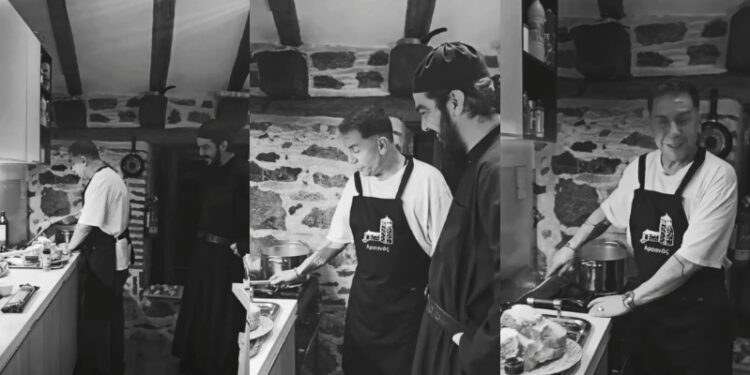 Γιώργος Μαζωνάκης: «Τι γίνεται παιδιά; Βρίσκομαι στο Άγιο Όρος, μαγειρεύω μέσα στο κελί – Χρόνια πολλά σε όσους γιορτάζουν»