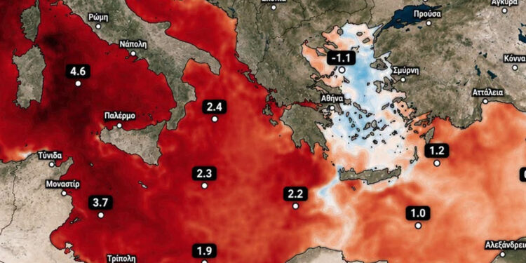 Την ώρα που η Μεσόγειος «βράζει» το Αιγαίο παραμένει παγωμένο – Τι δείχνουν οι μετρήσεις
