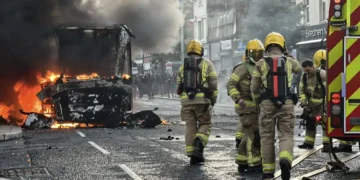 Χάος στο Μπέλφαστ: Φλέγεται η πόλη μετά την επίθεση Σουδανού στον 40χρονο – Διαδηλωτές καίνε σπίτια μεταναστών