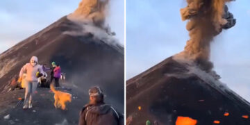 Τρόμος για τουρίστες: Πήγαν για πεζοπορία και το ηφαίστειο «Φουέγκο» εξερράγη – Έτρεχαν πανικόβλητοι ουρλιάζοντας (video)