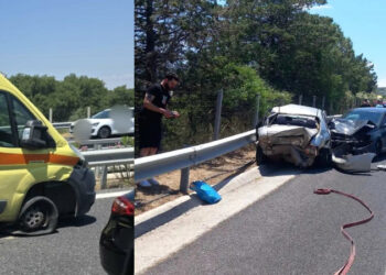Σοκ στην Εθνική: Καραμπόλα 4 αυτοκινήτων και ασθενοφόρου – Αναφορές για τραυματίες
