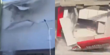 Η στιγμή που τα 7,8 Ρίχτερ χτυπούν: Τουλάχιστον 8 νεκροί – Κτίρια καταρρέουν σαν τραπουλόχαρτα δίπλα σε μικρά παιδιά (video)