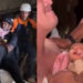 Σεισμοί 7,2 και 7,5 Ρίχτερ – Θαύμα για μία οικογένεια: Η στιγμή που βγάζουν από τα χαλάσματα ζωντανό Νεογέννητο, 32 ώρες μετά (video)