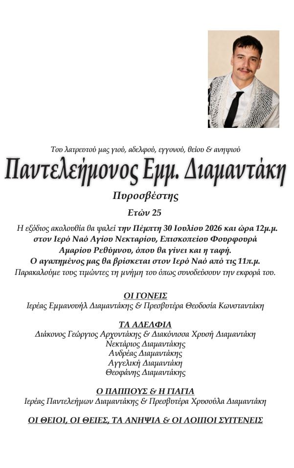 Θρήνος στο Φουρφουρά για το θάνατο του 25χρονου – «Μόλις είχε ολοκληρώσει τις σπουδές του στη Θεσ/νκη – Γιος του ιερέα της περιοχής» 1 katagrafi 30