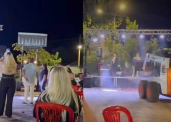Έριξαν λουλούδια στη Γωγώ Τσαμπά με… φορτωτή σε χωριό στα Φάρσαλα
