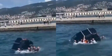 Η στιγμή που δόκιμοι της Στρατιωτικής Ακαδημίας σώζουν οδηγό από αυτοκίνητο που βυθίζεται (video)