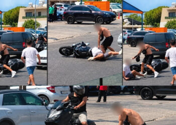 Άγριος ξυλοδαρμός μέρα μεσημέρι – Τον χτυπούσε με γροθιές και κλωτσιές (video)