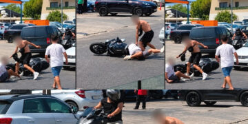 Άγριος ξυλοδαρμός μέρα μεσημέρι – Τον χτυπούσε με γροθιές και κλωτσιές (video)