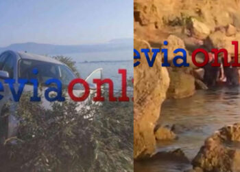 Τράκαρε και όταν άνοιξε την πόρτα να βγει έπεσε από γκρεμό σε βράχια στη θάλασσα – Δραματική διάσωση του οδηγού (video)