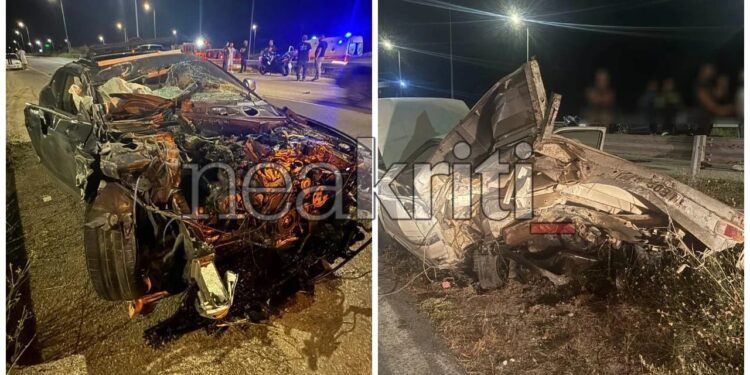 Θανατηφόρο τροχαίο: Νεκρός οδηγός, δύο τραυματίες – Σοκαριστικές εικόνες από τη σύγκρουση (video)