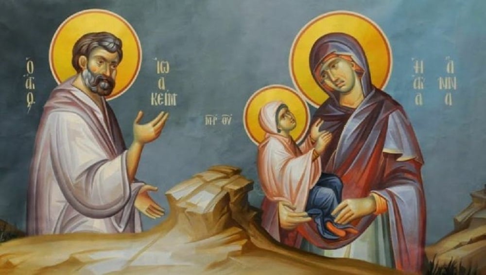 Σήμερα γιορτάζει το ζευγάρι των Αγίων που ήταν οι γονείς της Παναγίας και ο παππούς και η γιαγιά του Ιησού Χριστού 1 ivakeim anna